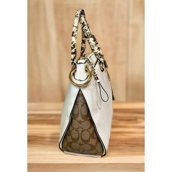 Coach F76642 Pebbled Leather Mia Satchel Bag
